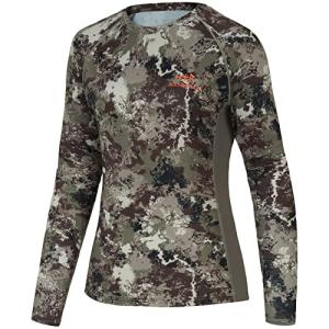 BASSDASH Women’s Camo Hunting Shirt Long Sleeve UPF 50+ Sun Protection Performance Tee Fishing Hiking