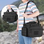 DSLEAF Tactical Gun Range Bag for 4 Handguns, Pistol Shooting Range Bag with 6X Magazine Slots and Extra Pockets for Ammo and Essentials