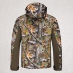 UIIHUNT Hunting Jacket for Men, Quiet Fleece Lined Camo Coat with Hood, Water Resistant, Cold Weather Hunting Clothes (US, Alpha, Large, Regular, Regular, Tree Camo)