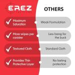 Erez Tactical Gun Cleaning Supplies: 120 Gun Cleaning Wipes, 5"x7" CLP Gun Cleaner Lubricant - Clean, Lubricate, Protect - MIL-PRF-32033 (NATO O-190) Field & Range Gun Cleaning Cloth