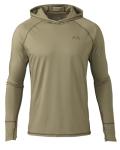 KUIU Gila LS Hoodie - Cooling Sun Protection Shirt for Hot Weather Hunting & Outdoor Activities, UPF 50+, Quick-Dry, Odor Resistant, Lightweight & Breathable Khaki