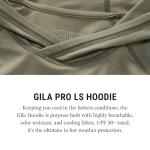 KUIU Gila LS Hoodie - Cooling Sun Protection Shirt for Hot Weather Hunting & Outdoor Activities, UPF 50+, Quick-Dry, Odor Resistant, Lightweight & Breathable Khaki