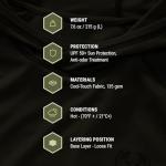 KUIU Gila LS Hoodie - Cooling Sun Protection Shirt for Hot Weather Hunting & Outdoor Activities, UPF 50+, Quick-Dry, Odor Resistant, Lightweight & Breathable Khaki