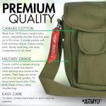 Olive Drab Green Canvas Ammo Military Shoulder Bag Tactical Ammo Pack Mini Shoulder Bag with Strap