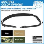 WarBull 2 Point Rifle Sling, QD Swivel Quick Adjust Gun Sling with HK Hook, Soft Shoulder Pad Tactical Rifle Sling for Rifle, Shotgun, Crossbow, Hunting and Outdoor Sports with Keychain Gift (Black)