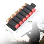 12 Gauge Shotgun Shells Holder Loops,2 Pack Shogun Ammo Holder Side Saddle with Adhensive Back Stickers for Outdoor Hunting Quick Change of Ammunition