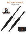 EZshoot Two Point Sling with Swivels, Comfortable Neoprene Padded, Length Adjustable Rifle Sling for Outdoors Black