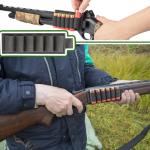 12 Gauge Shotgun Shells Holder Loops,2 Pack Shogun Ammo Holder Side Saddle with Adhensive Back Stickers for Outdoor Hunting Quick Change of Ammunition