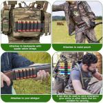 12 Gauge Shotgun Shells Holder Loops,2 Pack Shogun Ammo Holder Side Saddle with Adhensive Back Stickers for Outdoor Hunting Quick Change of Ammunition