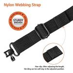 EZshoot Two Point Sling with Swivels, Comfortable Neoprene Padded, Length Adjustable Rifle Sling for Outdoors Black