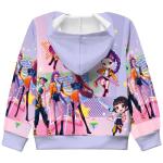 Girls Hoodies Demon Hunters Sweatshirts Fashion Cute Cartoon Graphic Rumi Mira Zoe Long Sleeve Zipper Jacket Hoodied (US, Age, 5 Years, 6 Years, Purple)