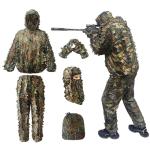 Ghillie Suit for Men - Complete Set with Full Face Mask & Gloves | Perfect for Outdoor Camouflage, Turkey Hunting, Jungle Games & Halloween!