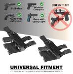 Universal Drop Leg Tactical Gun Holster fit Pistols with Optic/Light/Laser, Adjustable Thigh Nylon Gun Holster Compatible with Glock 1911 S&W Sig Sauer Ruger Taurus Berreta CZ HK and More