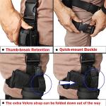 Universal Drop Leg Tactical Gun Holster fit Pistols with Optic/Light/Laser, Adjustable Thigh Nylon Gun Holster Compatible with Glock 1911 S&W Sig Sauer Ruger Taurus Berreta CZ HK and More