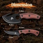 Purple Dragon Fixed Blade Outdoor Knives Set,High Carbon Steel Specialist and Precision Knife,Portable Field Utility Kit with Sheath Gift for Men