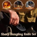 Purple Dragon Fixed Blade Outdoor Knives Set,High Carbon Steel Specialist and Precision Knife,Portable Field Utility Kit with Sheath Gift for Men