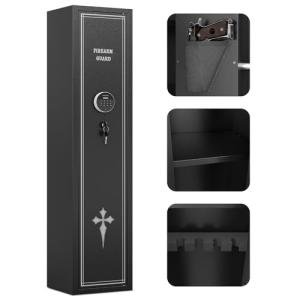 KAER 2-3 Gun Safe, 52''Height Gun Safe for Rifles and Pistols, Metal Safe, Rifle Safes for Home, Gun Safes with Adjustable Gun Rack