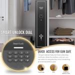 KAER 2-3 Gun Safe, 52''Height Gun Safe for Rifles and Pistols, Metal Safe, Rifle Safes for Home, Gun Safes with Adjustable Gun Rack