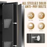 KAER 2-3 Gun Safe, 52''Height Gun Safe for Rifles and Pistols, Metal Safe, Rifle Safes for Home, Gun Safes with Adjustable Gun Rack