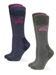 Realtree Girl Women's Merino Wool Blend Cushion Boot Socks 2 Pair Pack, Multi, Medium (29671)