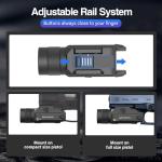 DARKFANG Tactical Flashlight and Green Laser Light Combo 1500 Lumen for Shotgun/Pistol Light with Momentary/Strobe Function for 1913 Picatinny Rail