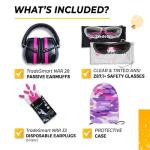 TradeSmart All-in-One Shooting Ear Protection - Comfort+ NRR 28 Earmuffs, Glasses & Earplugs + Carry Case