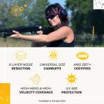 TradeSmart All-in-One Shooting Ear Protection - Comfort+ NRR 28 Earmuffs, Glasses & Earplugs + Carry Case