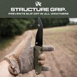 ODENWOLF HUNTER 2 - Tactical Hunting Knife with Gut Hook - Deer SkinningKnife for Hunting - Knife Fixed Blade with Sheath - Field Dressing Knive with Gutting Hook - Survival Knife with Sheath