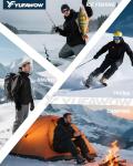 Yufawow Men Winter Jacket Huting Coat Waterproof Windbreaker Heavy Heat Warm Thermal Clothes Duck Deer Camo Hoodie Outfit Tactical Accessories Military Essentials Army Apparel Unique Gift