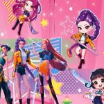 Girls Hoodies Demon Hunters Sweatshirts K Pop Fashion Cute Cartoon Graphic Rumi Mira Zoe Long Sleeve Zipper Jacket Hoodied Hot Pink