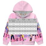 Girls Hoodies Demon Hunters Sweatshirts K Pop Fashion Cute Cartoon Graphic Rumi Mira Zoe Long Sleeve Zipper Jacket Hoodied Hot Pink