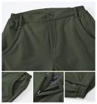 Gopune Women's Snow Ski Waterproof Softshell Snowboard Pants Outdoor Hiking Fleece Lined (Army Green,S)