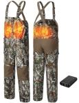 TIDEWE Hunting Bibs Heated with Battery, Insulated Fishing Bibs (Next Camo G2 Size XL)