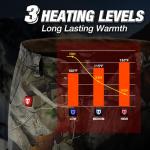 TIDEWE Hunting Pants Heated for Men with Battery Pack, Water Resistant Rechargeable Heating Pants, Warm Heated Pants with Elastic Waist for Hiking Trekking Skiing Ice Fishing (Next Camo G2, L)