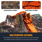 GUGULUZA Camo and Orange Hunting Reversible Vest, Game Vest Jacket for Hunting Camping (M-4XL) (XXL)