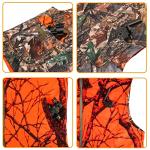 GUGULUZA Camo and Orange Hunting Reversible Vest, Game Vest Jacket for Hunting Camping (M-4XL) (XXL)