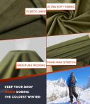 CL convallaria Thermal Underwear for Men, Winter Hunting Gear Sport Long Johns Base Layer Top and Bottom Set Midweight Army Green L