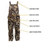 HOT SHOT Youth Insulated Camo Bib, Adjustable Height, Leg Zippers, Veil-Cervidae Camo - Designed for All Day Comfort, Large