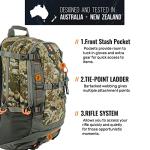 SPIKA Hunting Backpacks for Men, 25L Camo Hunting Day Pack with Water Bladder, Removable Waist Belt, Rifle Holder, Internal Ammo Storage and Rain Cover