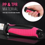 Mossy Oak Fixed Blade Outdoor Knife with Sheath, 4-inch Stainless Steel Drop Point Blade, Outdoor Knives for Hunting, Fishing, Camping (Magenta)