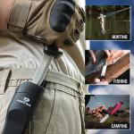 Mossy Oak Fixed Blade Outdoor Knife with Sheath, 4-inch Stainless Steel Drop Point Blade, Outdoor Knives for Hunting, Fishing, Camping (Magenta)