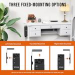 RPNB Mounted Gun Safe with Auto Open Lid Biometric Fingerprint Lock, California DOJ Certified Handgun Safe