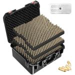9mm Ammo Box Storage Case: Waterproof Ammo Case Organizer, Durable Ammunition Carrying Boxes for 9mm Luger, 9x19mm, .380ACP, .45, .22LR, .223, 5.56 Ammo Boxes for Can for Pistol Gun & Handgun Ammos