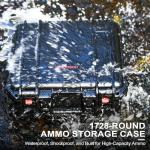 9mm Ammo Box Storage Case: Waterproof Ammo Case Organizer, Durable Ammunition Carrying Boxes for 9mm Luger, 9x19mm, .380ACP, .45, .22LR, .223, 5.56 Ammo Boxes for Can for Pistol Gun & Handgun Ammos