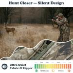 Wild Cedar Camo Hunting Clothes for Men with Fleece Lining,Quiet Insulated Hunting Jacket and Pants, Water Resistant Suit for Cold Weather Deer Duck Hunting