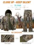 NEW VIEW Camo Hunting Clothes for Men, Quiet Warm Fleece Lining, Cold Weather Deer Hunting Jacket and Pants with Face Mask