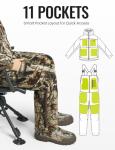 TIDEWE Hunting Clothes for Men, Silent Water Resistant Hunting Jackets and Bibs, Next Camo G2, L
