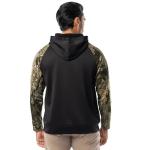Realtree Men's Performance Raglan Colorblock Fleece Pullover Hoodie, Realtree Timber, Large