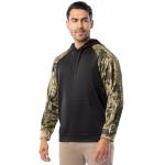 Realtree Men's Performance Raglan Colorblock Fleece Pullover Hoodie, Realtree Timber, Large