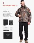 DEWBU Heated Jacket for Men with 12V Battery Pack Winter Outdoor Soft Shell Electric Heating Coat, Men's Tree, XL